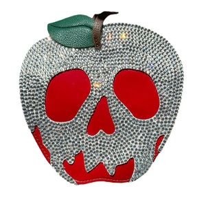 White Bedazzled Poison Apple Mini Purse